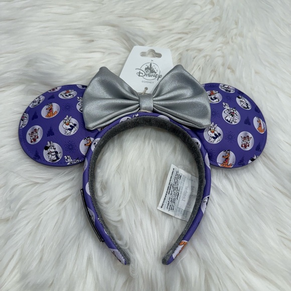Disney Minnie Ear Headband Disney100 Mickey And Friends Castle Icons Purple NWT - Picture 4 of 8